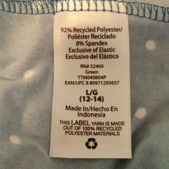 Time and Tru Large (12-14) Teal white polka dots Maternity long sleeve t… - Picture 9 of 10